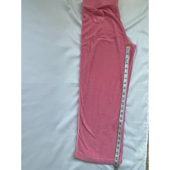 High Sierra Y2K Pull On Pink Velour Pants Size M Pink Barbiecore Juicy Wide Leg - Picture 6 of 7